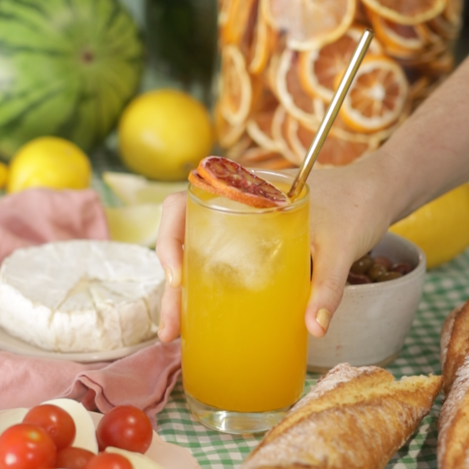 Blood Orange Turmeric shrub soda 