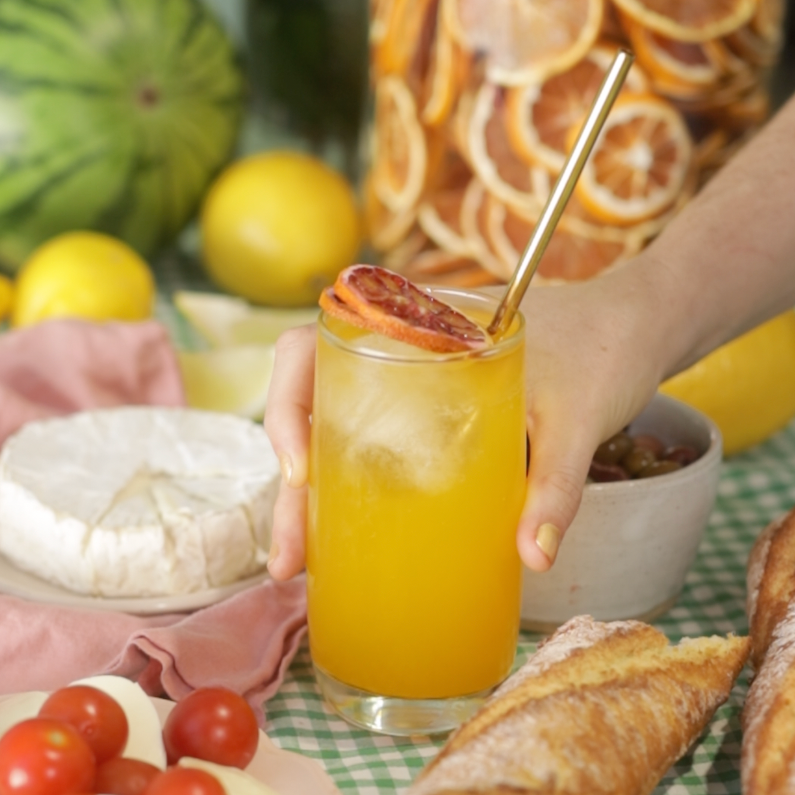 Blood Orange Turmeric shrub soda