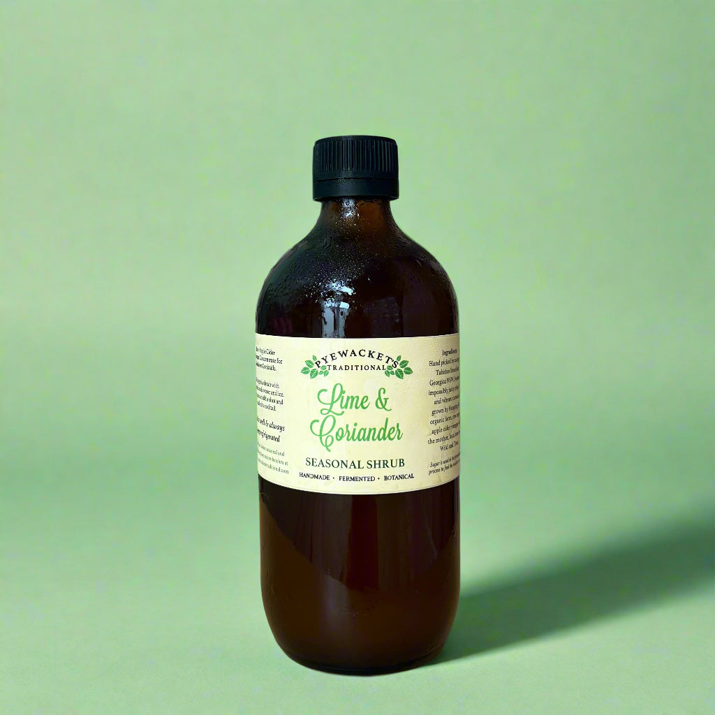 500ml bottle lime and coriander shrub