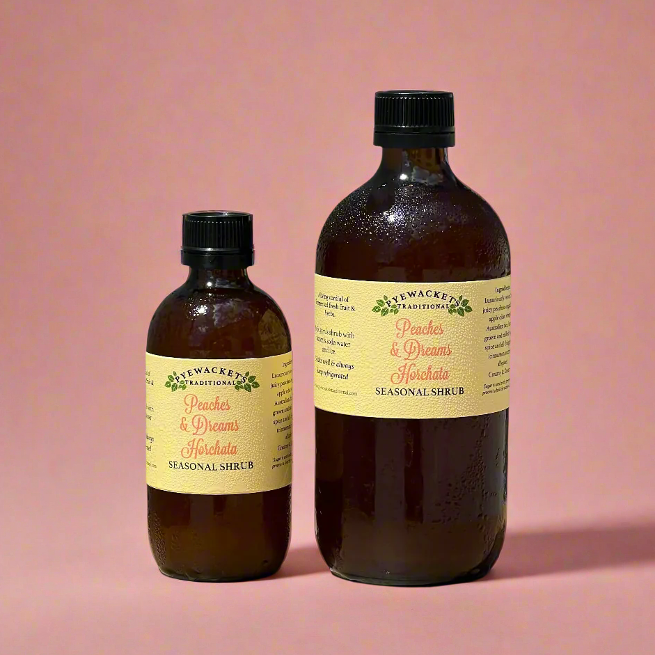 Peach shrub both sizes