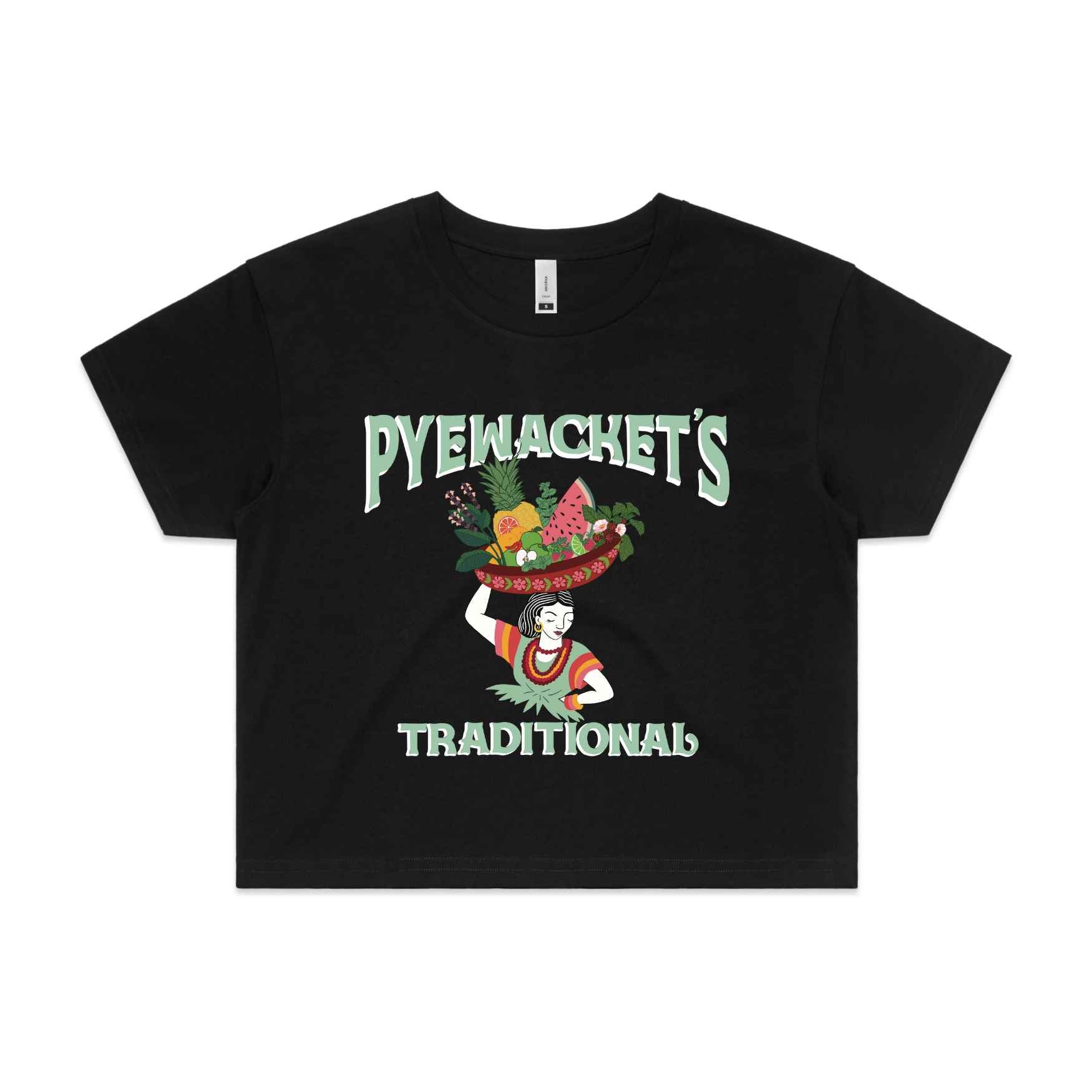 Piperita Pyewacket T-shirt Pre-order - Cropped black