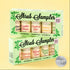 Two Shrub Sampler gift boxes shown on a pale yellow background. The boxes contain multiple small bottled shrubs with labels such as Cucumber Hibiscus, Strawberry Rose, Watermelon Basil, and Pineapple Mint.